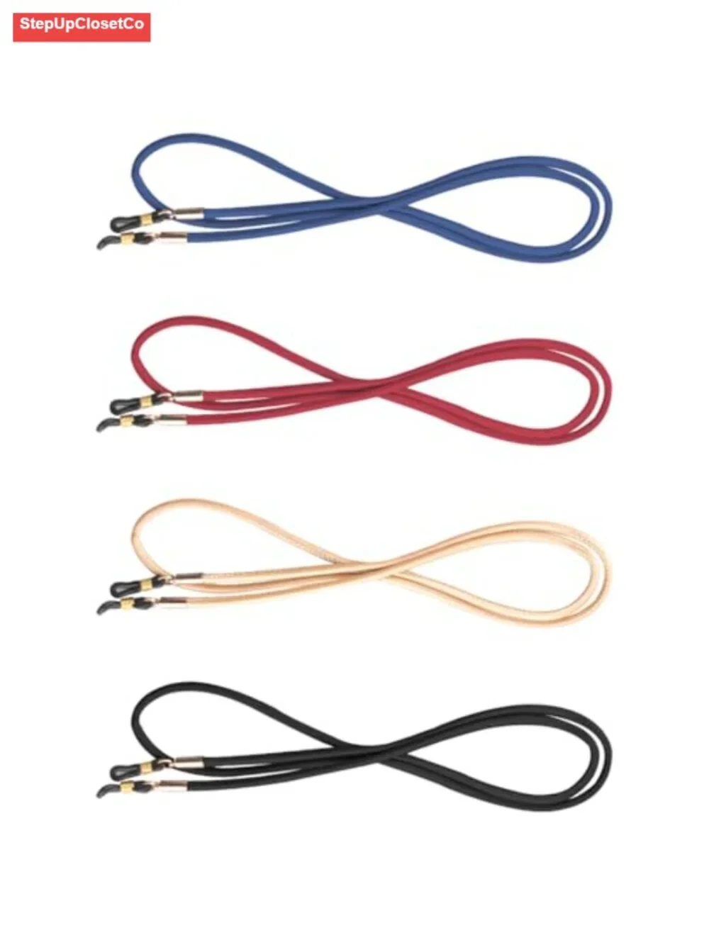 PU Leather Eyeglass Retainer Glasses Strap for Men Women 4 Pack
